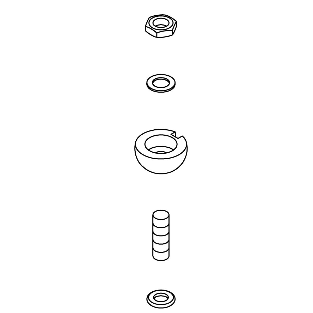 KOHLER Top Rod & Ball Joint - Polished Chrome, K-1427644-CPL