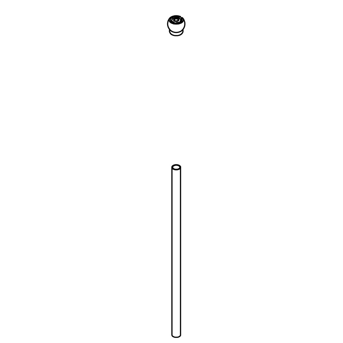 KOHLER Top Rod & Ball Joint - Polished Chrome, K-1427653-CPL