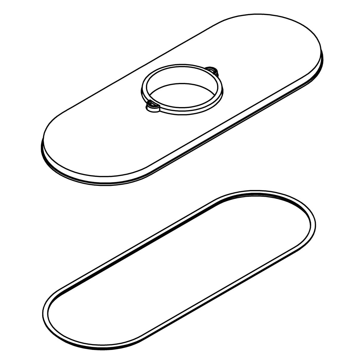 KOHLER Service Kit, 3 Hole Escutcheon - Matte Black, K-1429435-BL