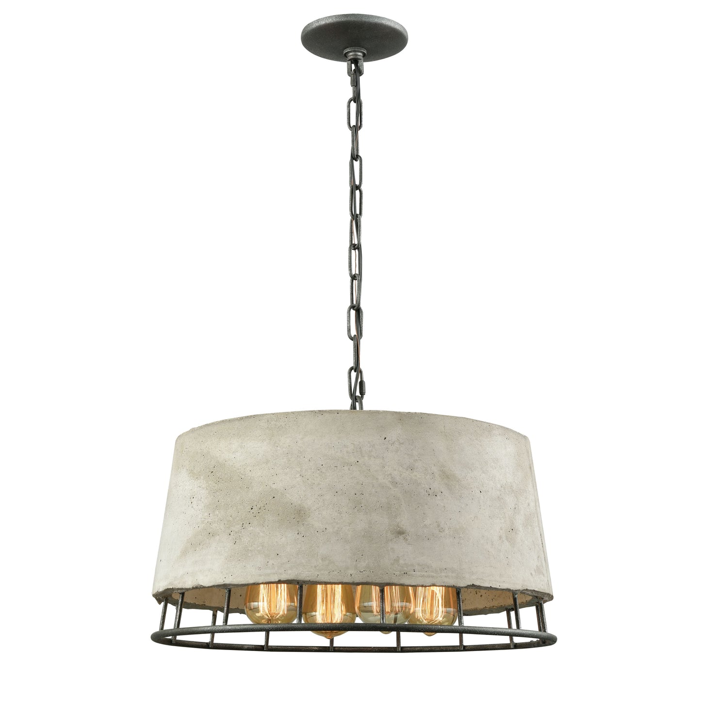 ELK SHOWROOM 14319/4 Brocca 18'' Wide 4-Light Chandelier - Silverdust Iron