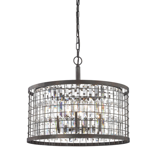 ELK SHOWROOM 14344/6 Nadina 22'' Wide 6-Light Chandelier - Silverdust Iron