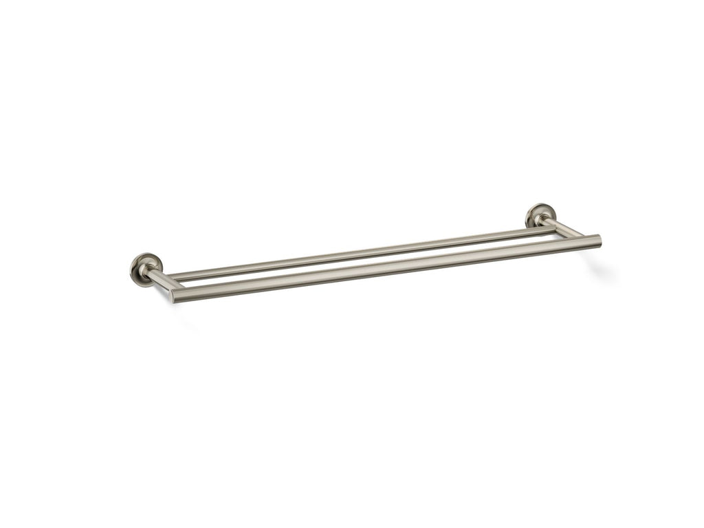 KOHLER K-14375-SN Purist 24" Double Towel Bar - Vibrant Polished Nickel