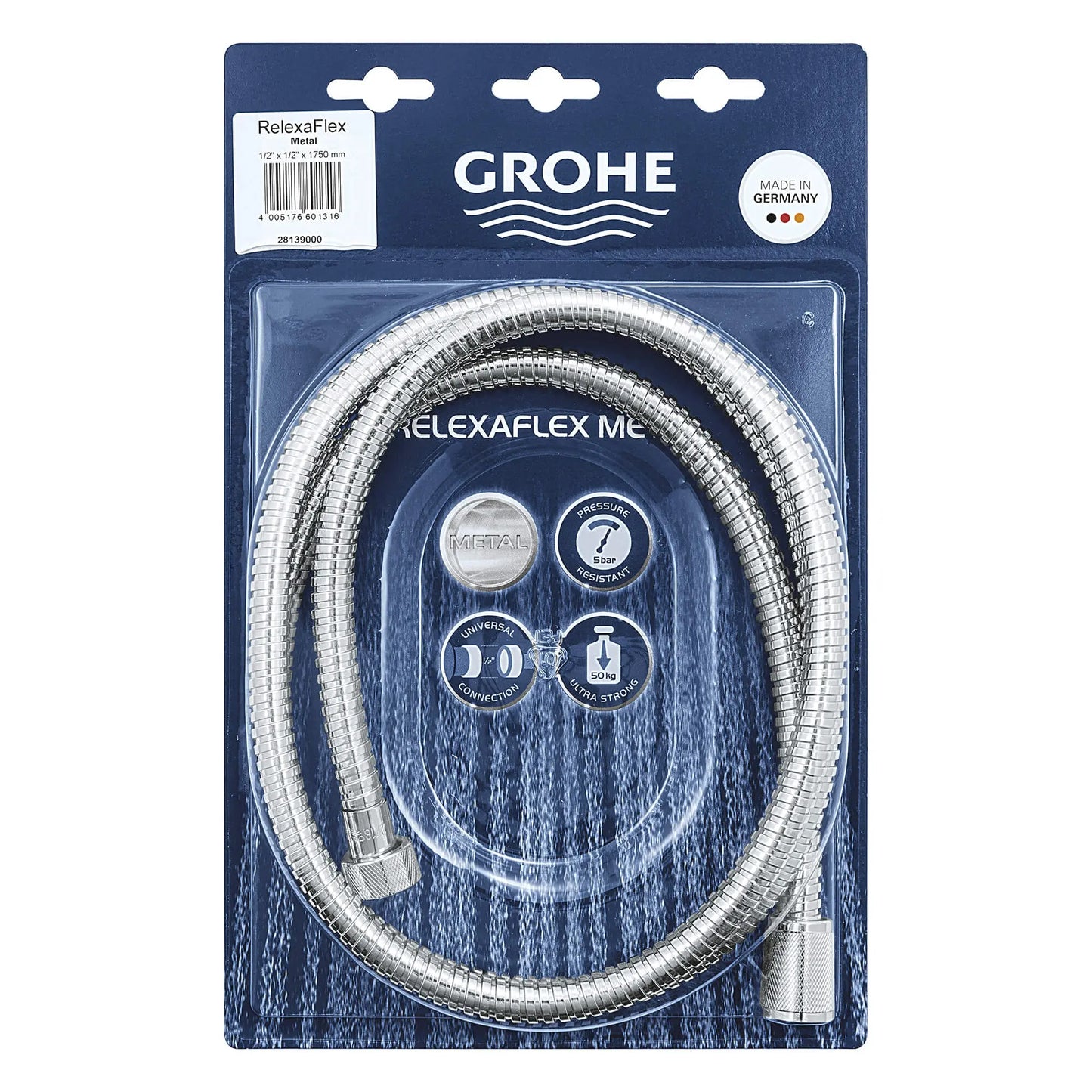 GROHE 28139000 69" Metal Shower Hose - Chrome
