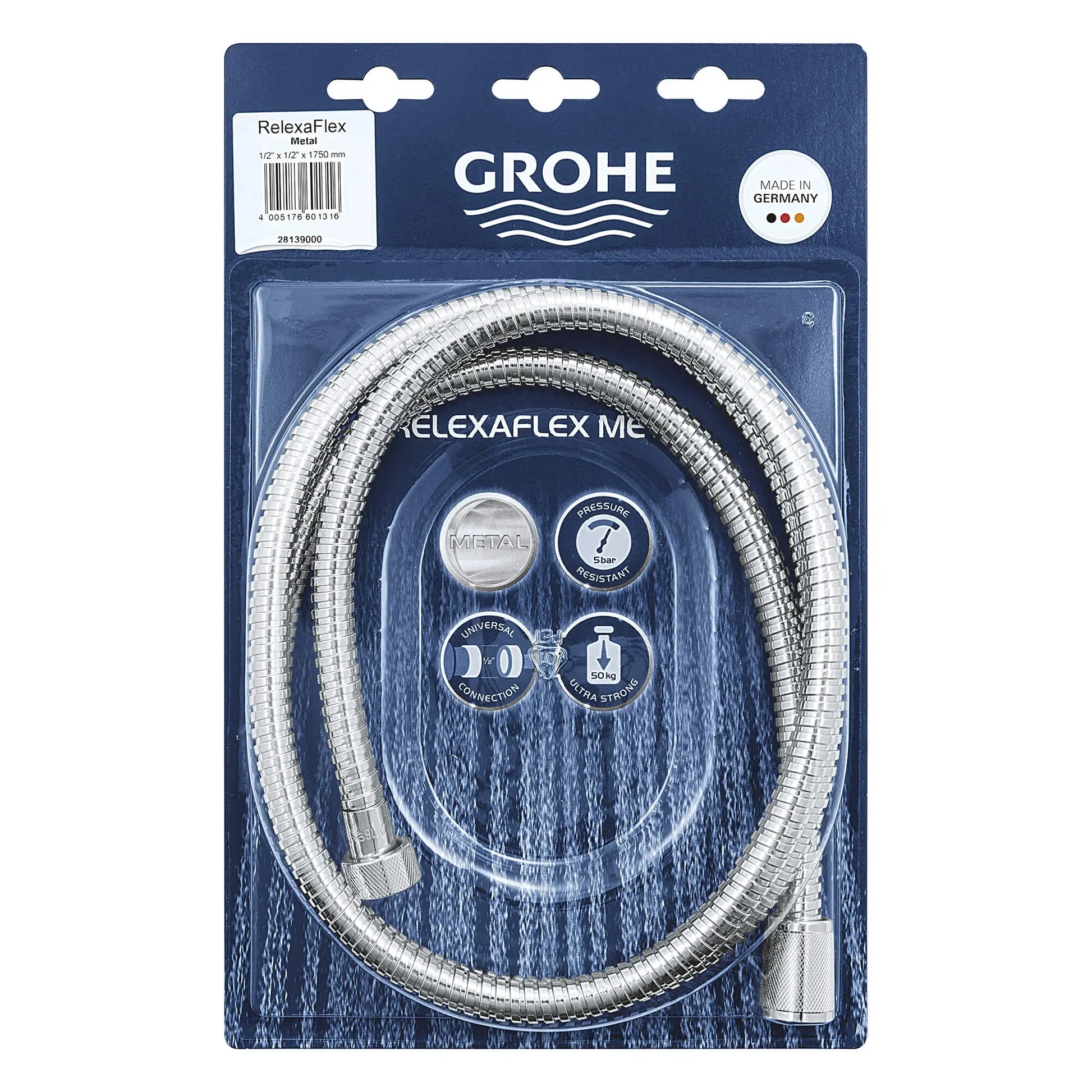 GROHE 28139000 69" Metal Shower Hose - Chrome