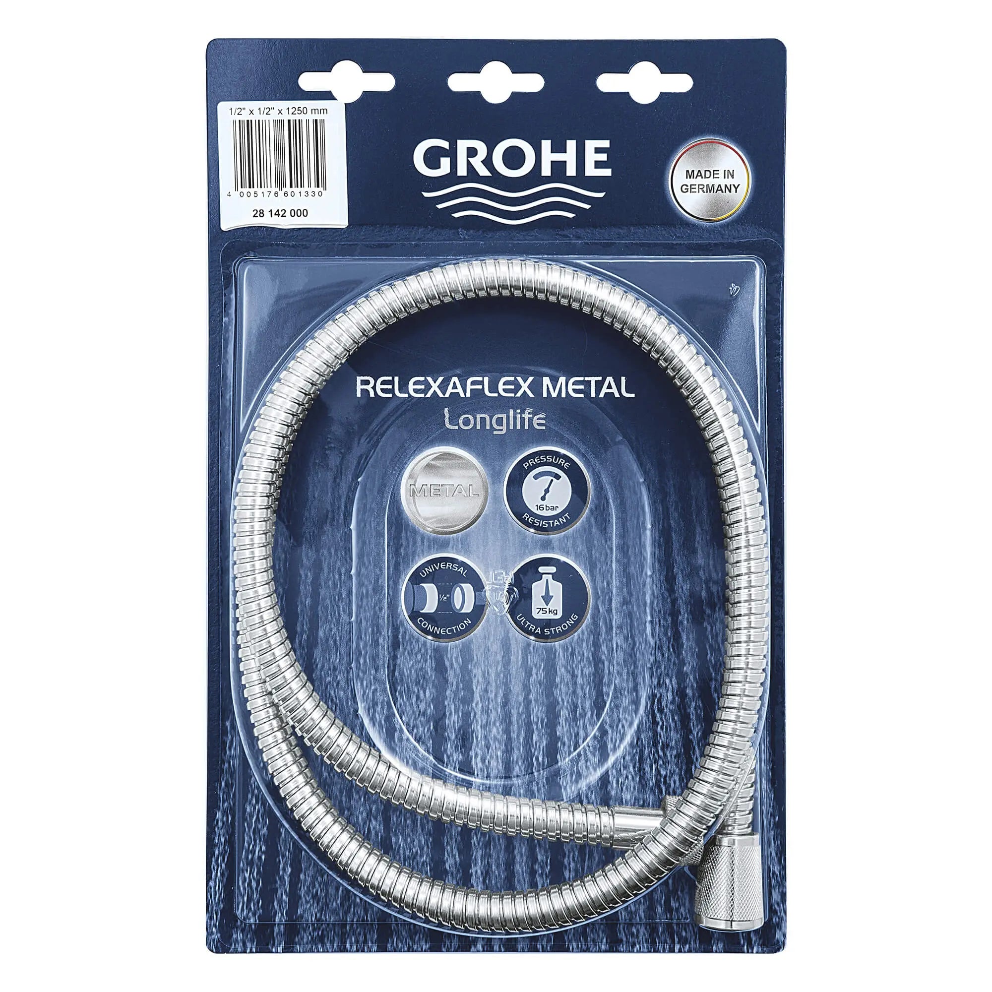 GROHE 28142002 Universal 49" Metal Shower Hose - Chrome