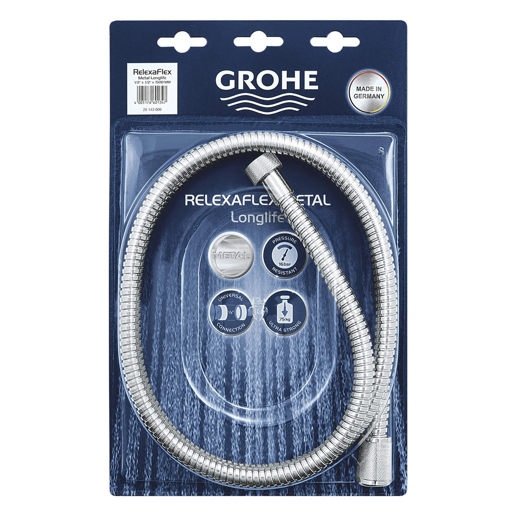 GROHE 28143001 Universal 59" Metal Shower Hose - Chrome