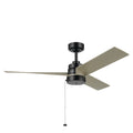 KICHLER 300375SBK 52 Inch Spyn Lite Fan In Satin Black With Silver Blades