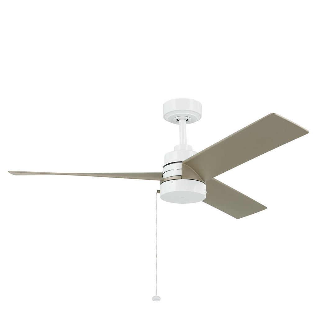 KICHLER 300375WH 52 Inch Spyn Lite Fan In White With Silver Blades