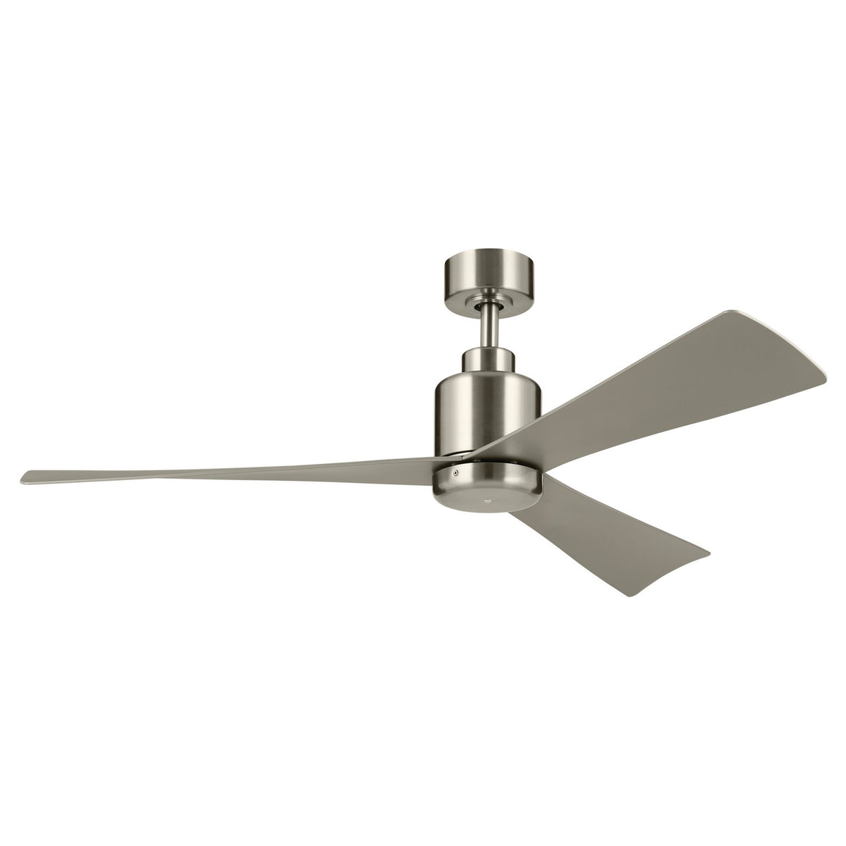 KICHLER 310452BSS 52 Inch True Ceiling Fan In Brushed Stainless Steel With Silver Blades
