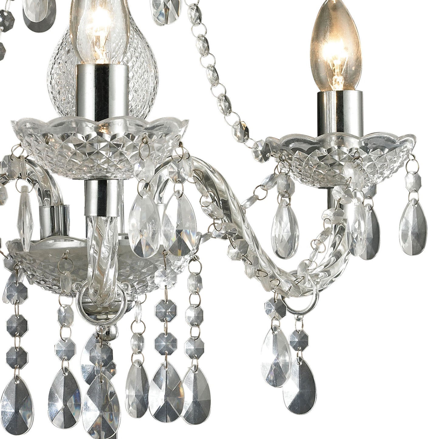 MARKETPLACE 144-015 Theatre 16'' Wide 3-Light Chandelier - Clear