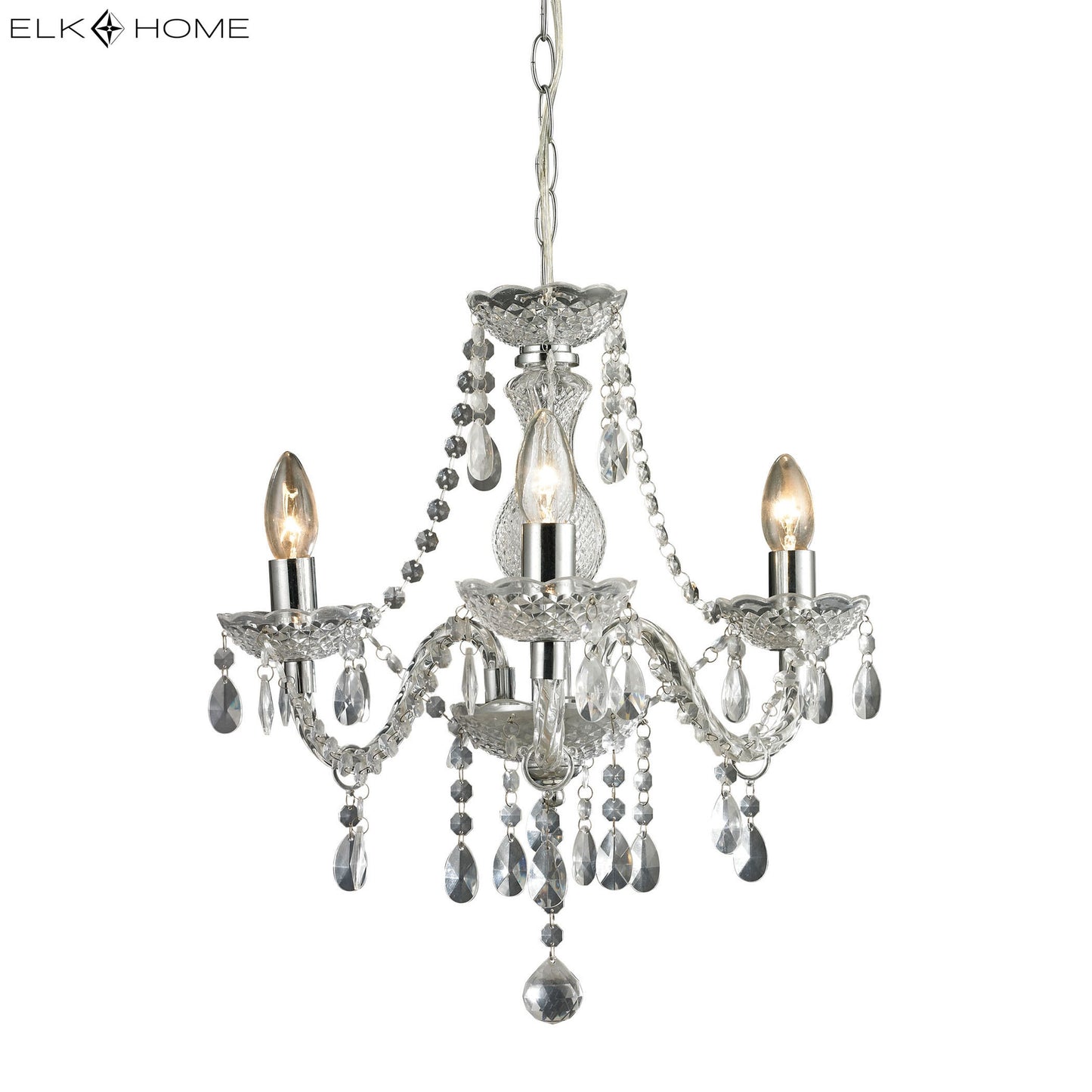 MARKETPLACE 144-015 Theatre 16'' Wide 3-Light Chandelier - Clear