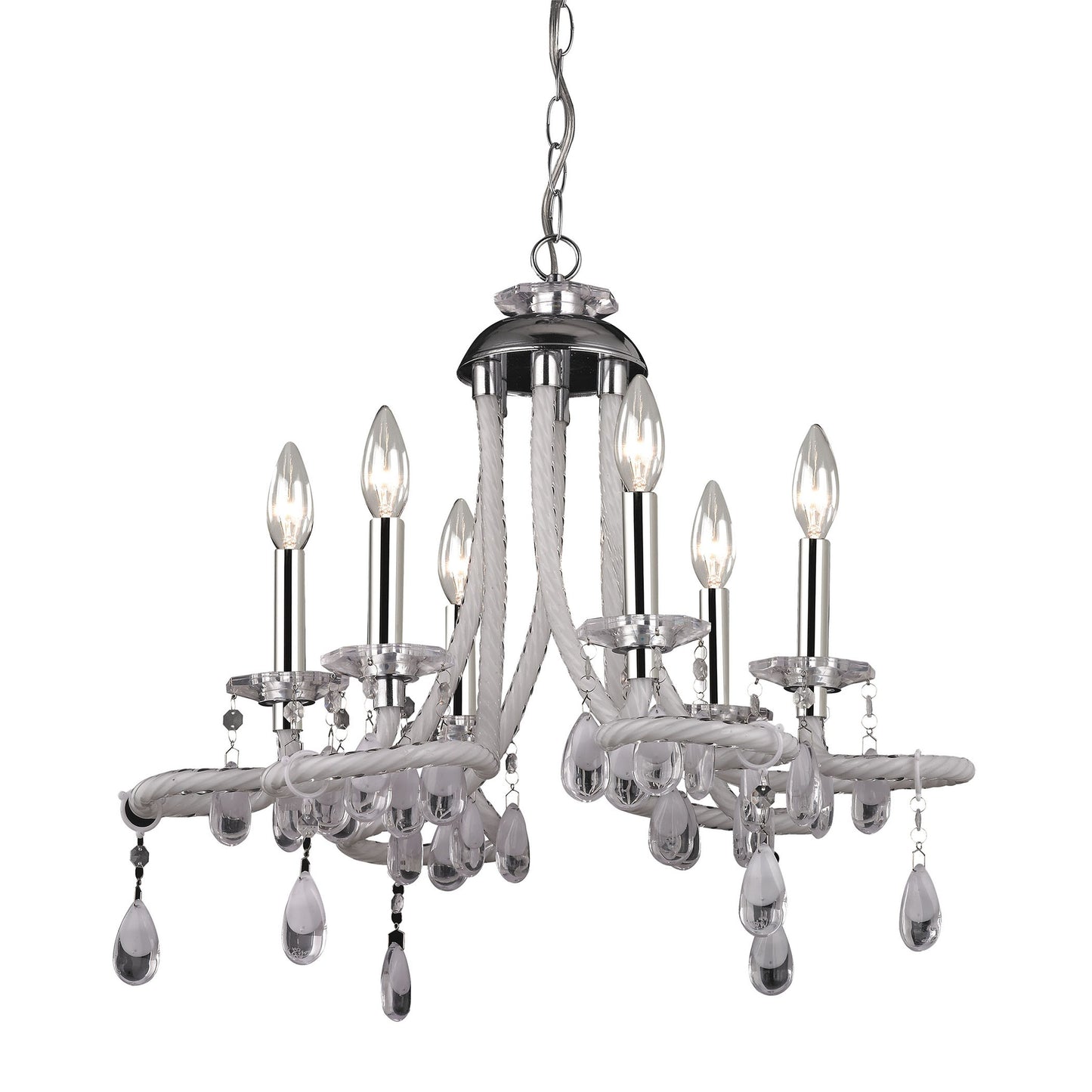 ELK STUDIO 144-029 6-Light Mini Chandelier in Clear Acrylic