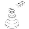 KOHLER Handle Assembly, Cold - Polished Chrome, K-1442103-CP