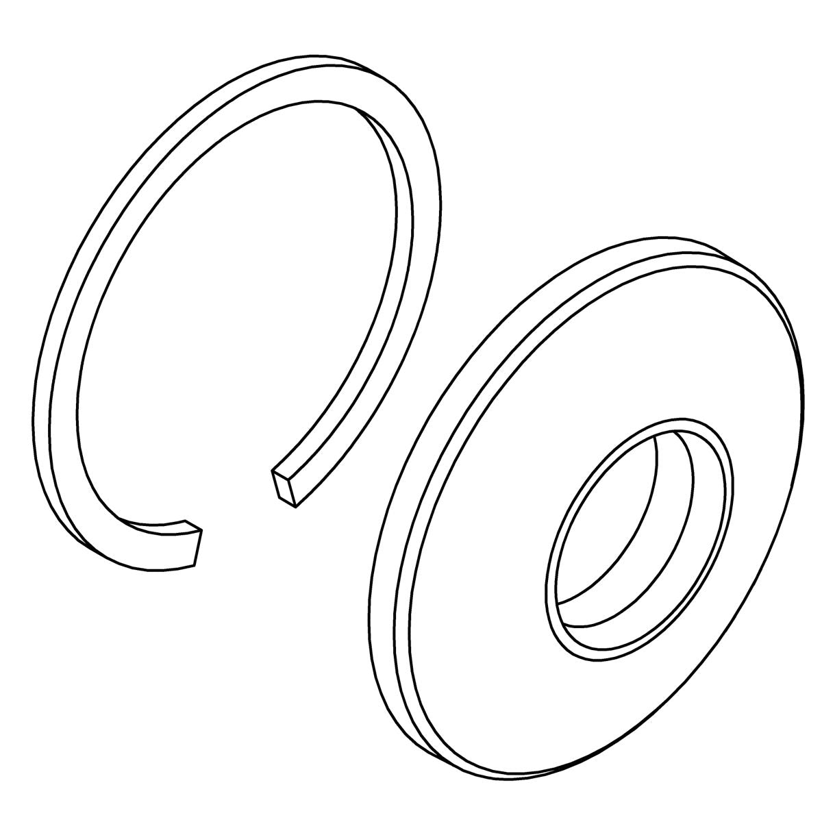KOHLER Escutcheon Kit - Polished Chrome, K-1442163-CP