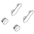 KOHLER Seat Bumpers Kit - Honed Black, K-1442407-HB1