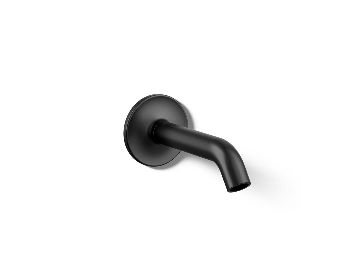 KOHLER K-14426-BL Purist Wall-Mount Bath Spout - Matte Black