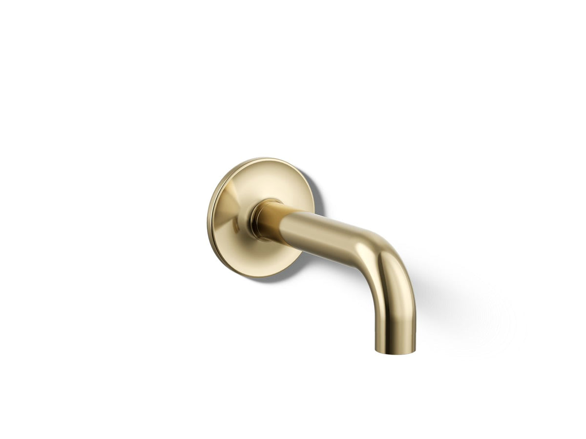 KOHLER K-14427-AF Purist Wall-Mount Bath Spout - Vibrant French Gold