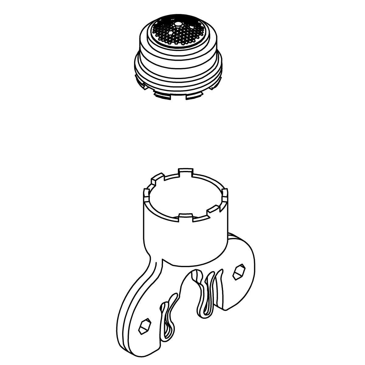 KOHLER Aerator Kit, 1.0 Gpm - Vibrant Brushed Moderne Brass, K-1443212-2MB