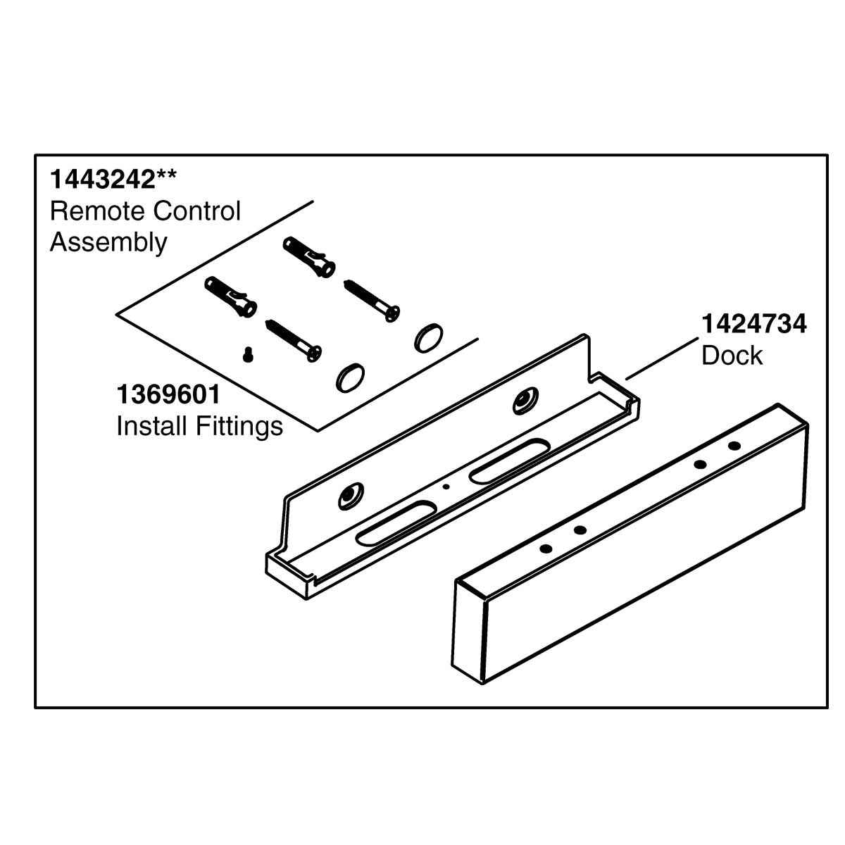 KOHLER REMOTE CONTROL ASM - Biscuit, K-1443242-96