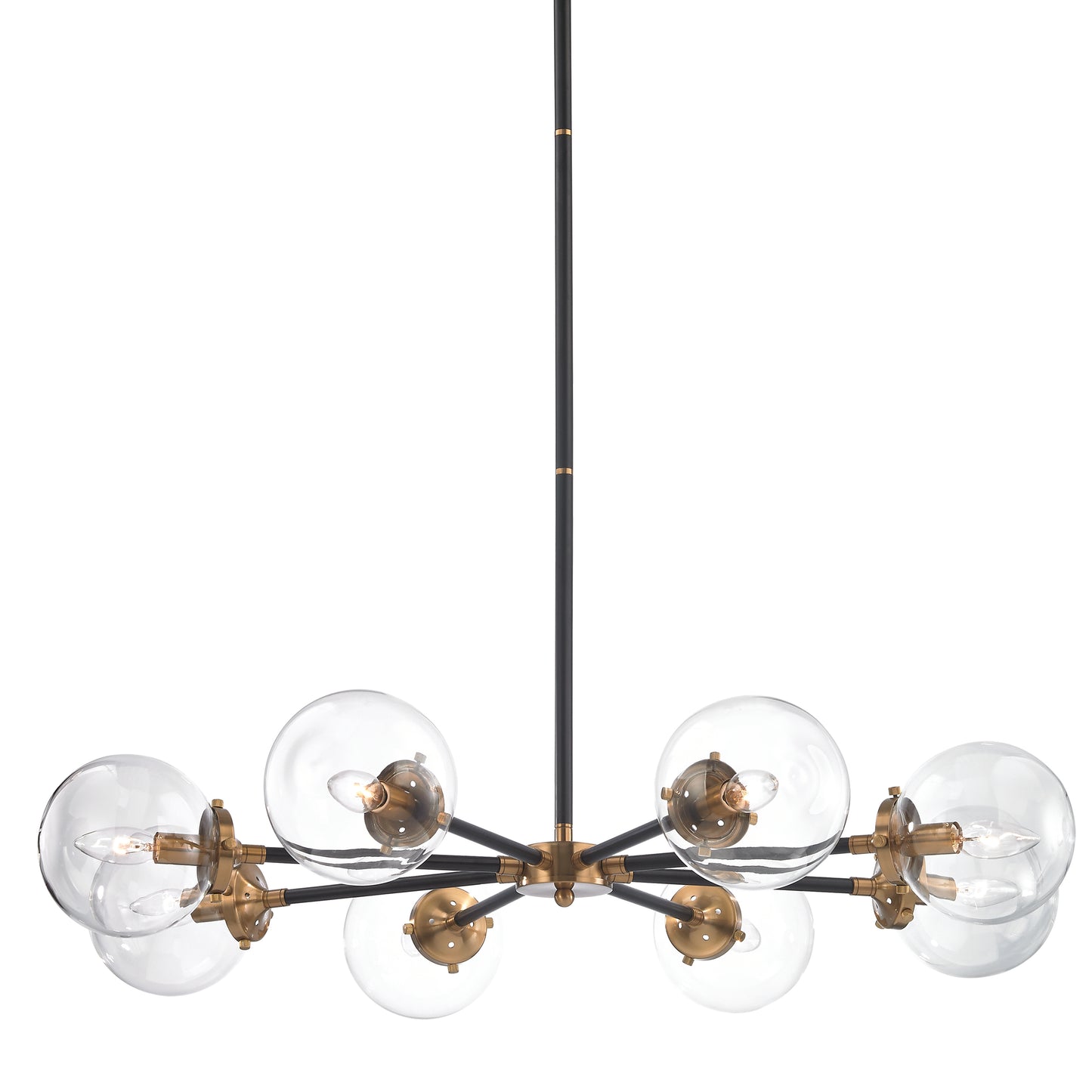 ELK SHOWROOM 14433/8 Boudreaux 36'' Wide 8-Light Chandelier - Matte Black with Antique Gold