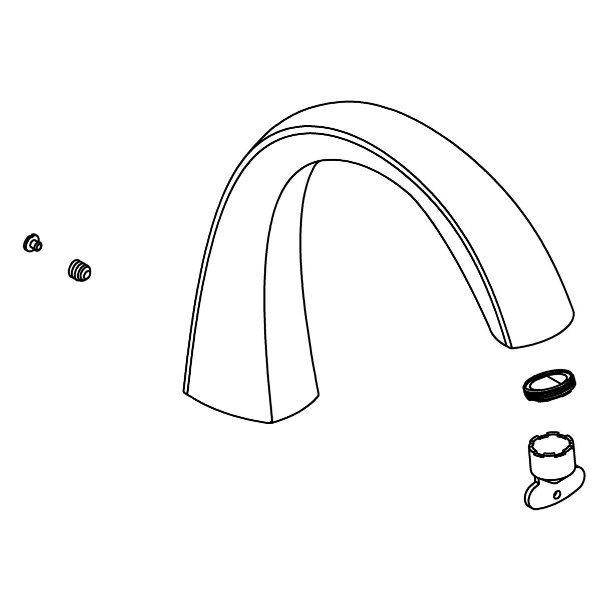 KOHLER Spout Assembly, Dm Bath - Polished Chrome, K-1443493-CP