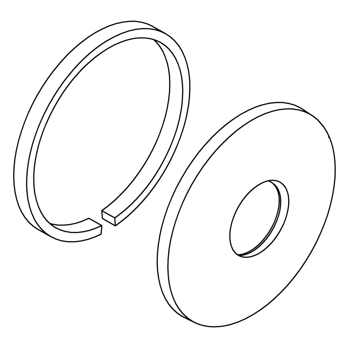 KOHLER Assembly, Escutcheon - Matte Black, K-1444186-BL