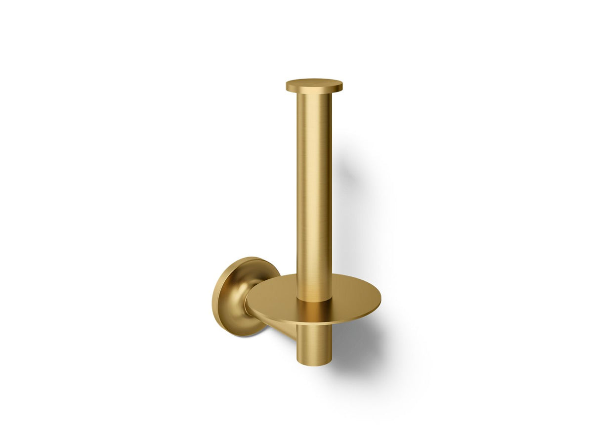 KOHLER K-14444-2MB Purist Vertical Toilet Paper Holder - Vibrant Brushed Moderne Brass