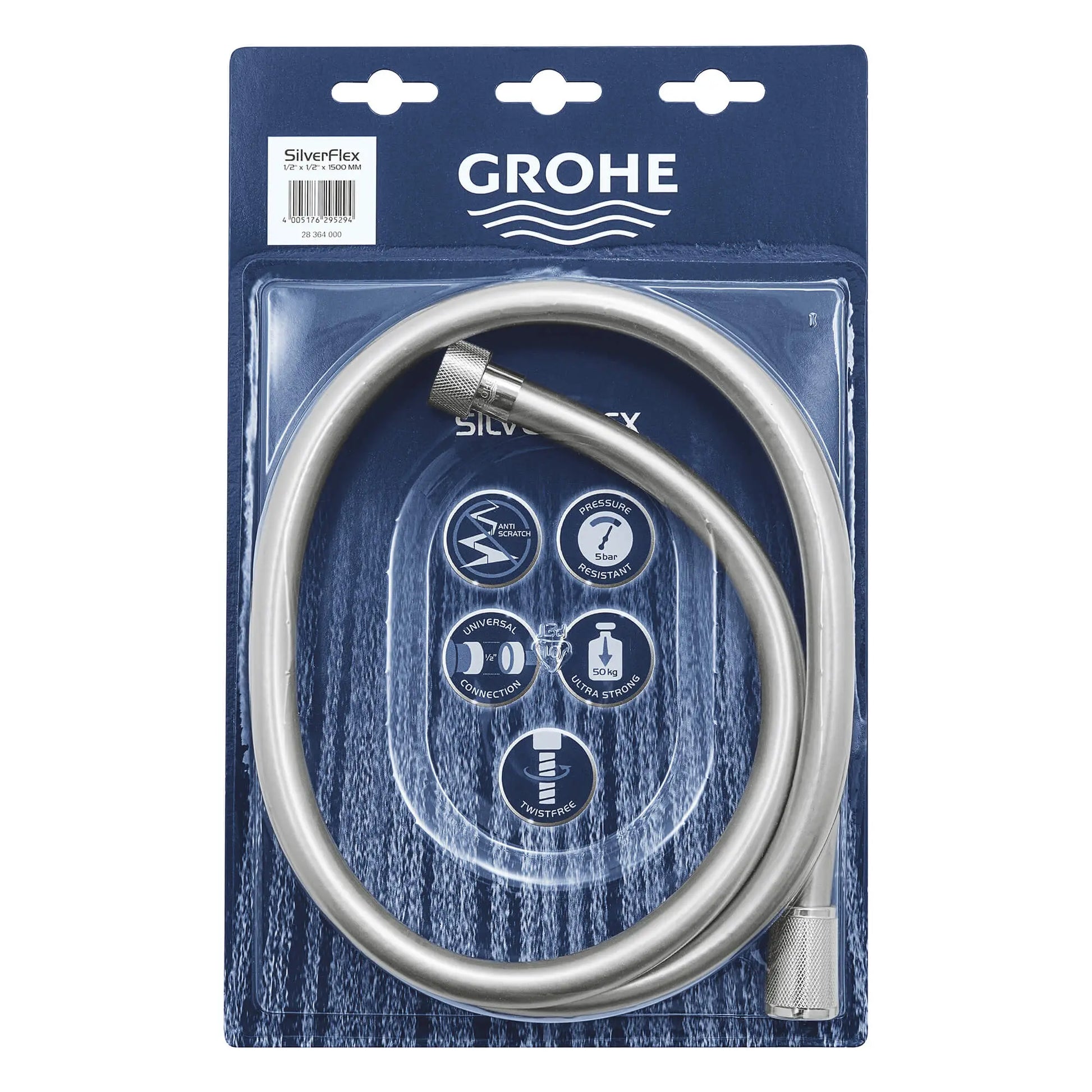 GROHE 28364000 59" Twist-Free Shower Hose - Chrome