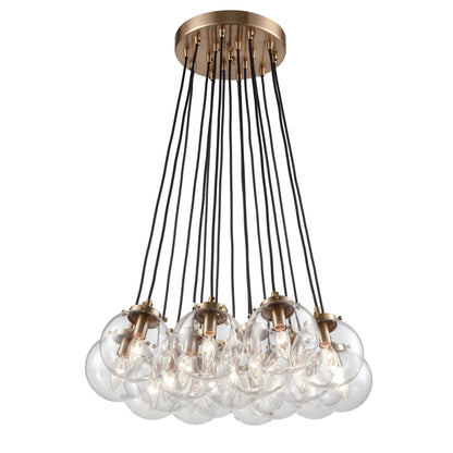 ELK SHOWROOM 14466/17 Boudreaux 29'' Wide 17-Light Chandelier - Matte Black with Antique Gold