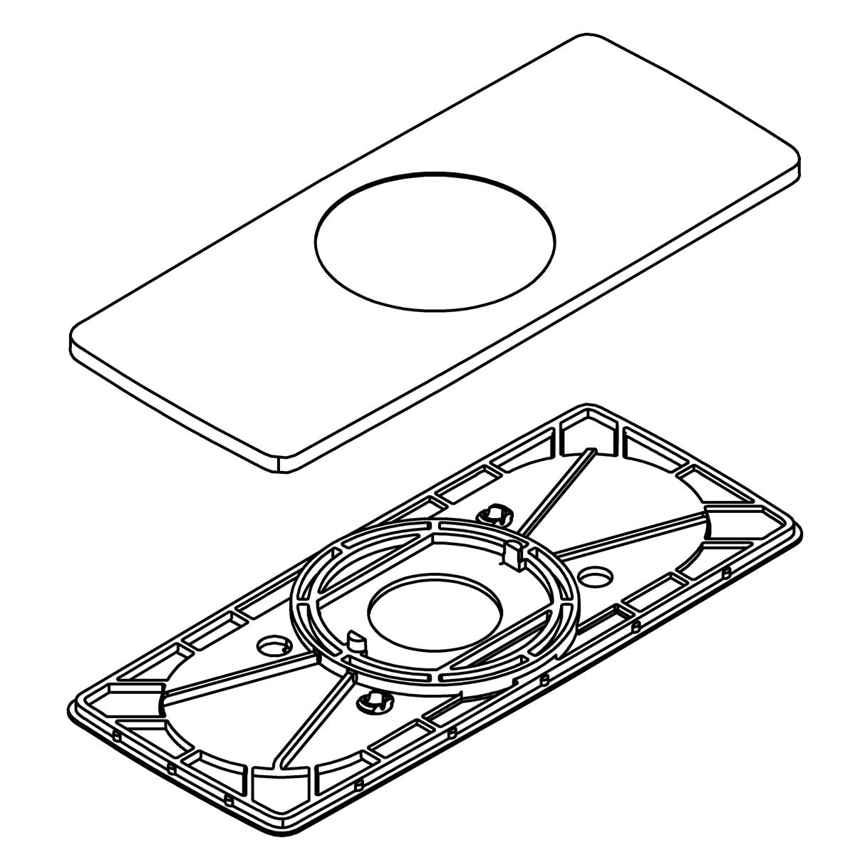 KOHLER Escutcheon Kit - Vibrant Brushed Moderne Brass, K-1447391-2MB