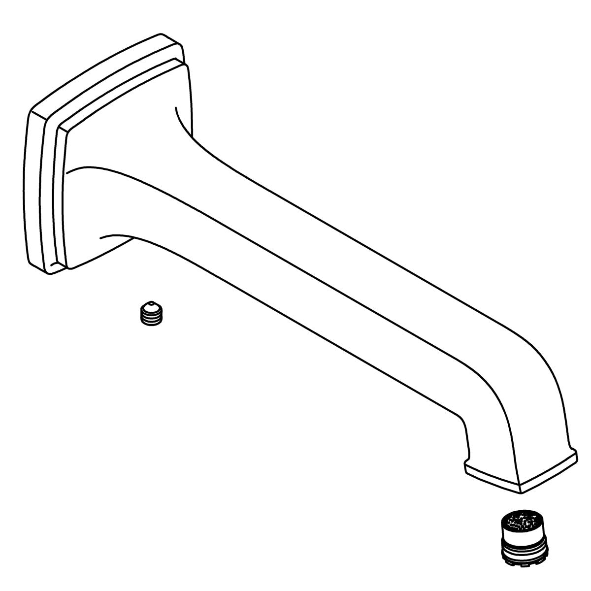 KOHLER Spout Kit W/ Set Screw - Matte Black, K-1447716-BL