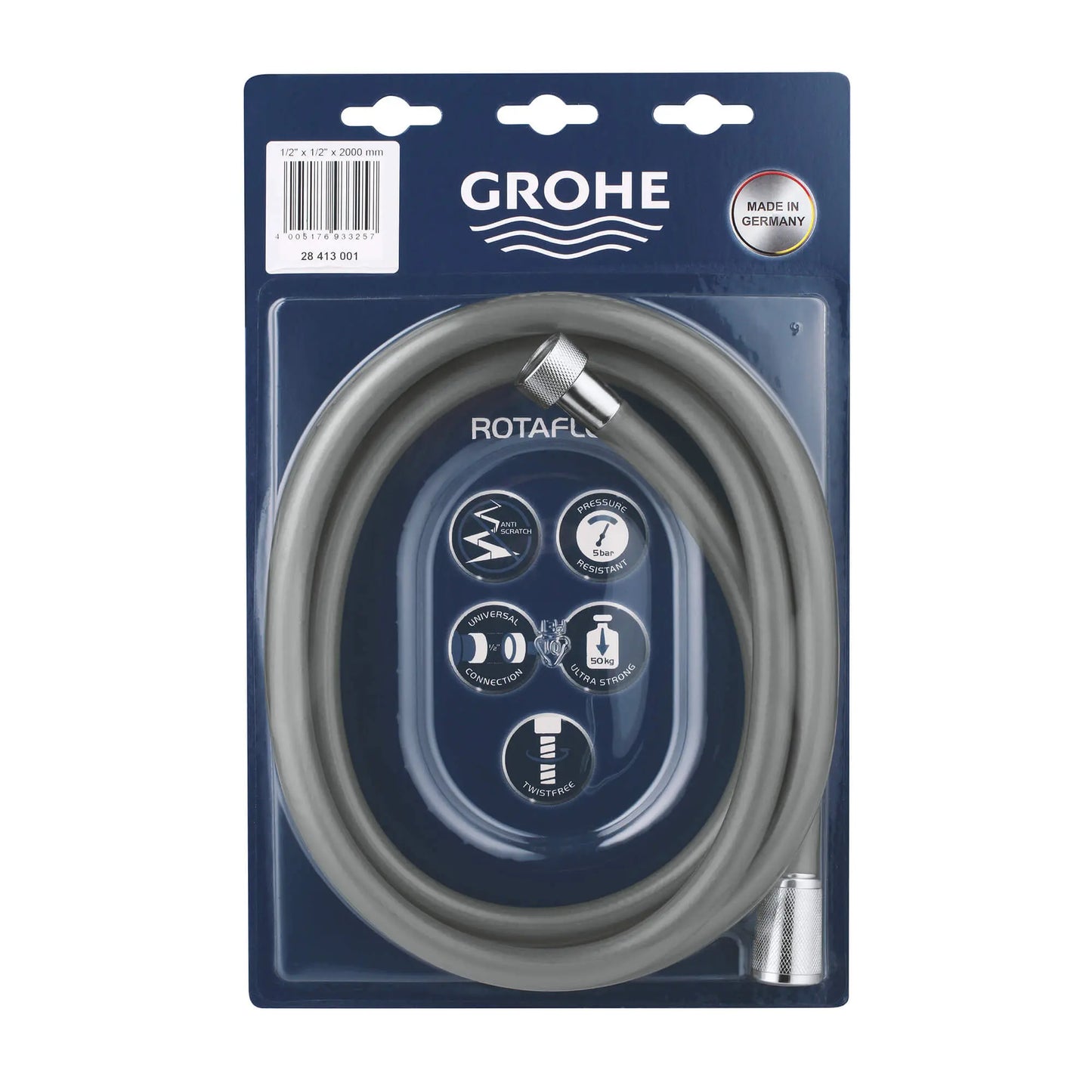 GROHE 28413001 79" Twist-Free Shower Hose - Chrome