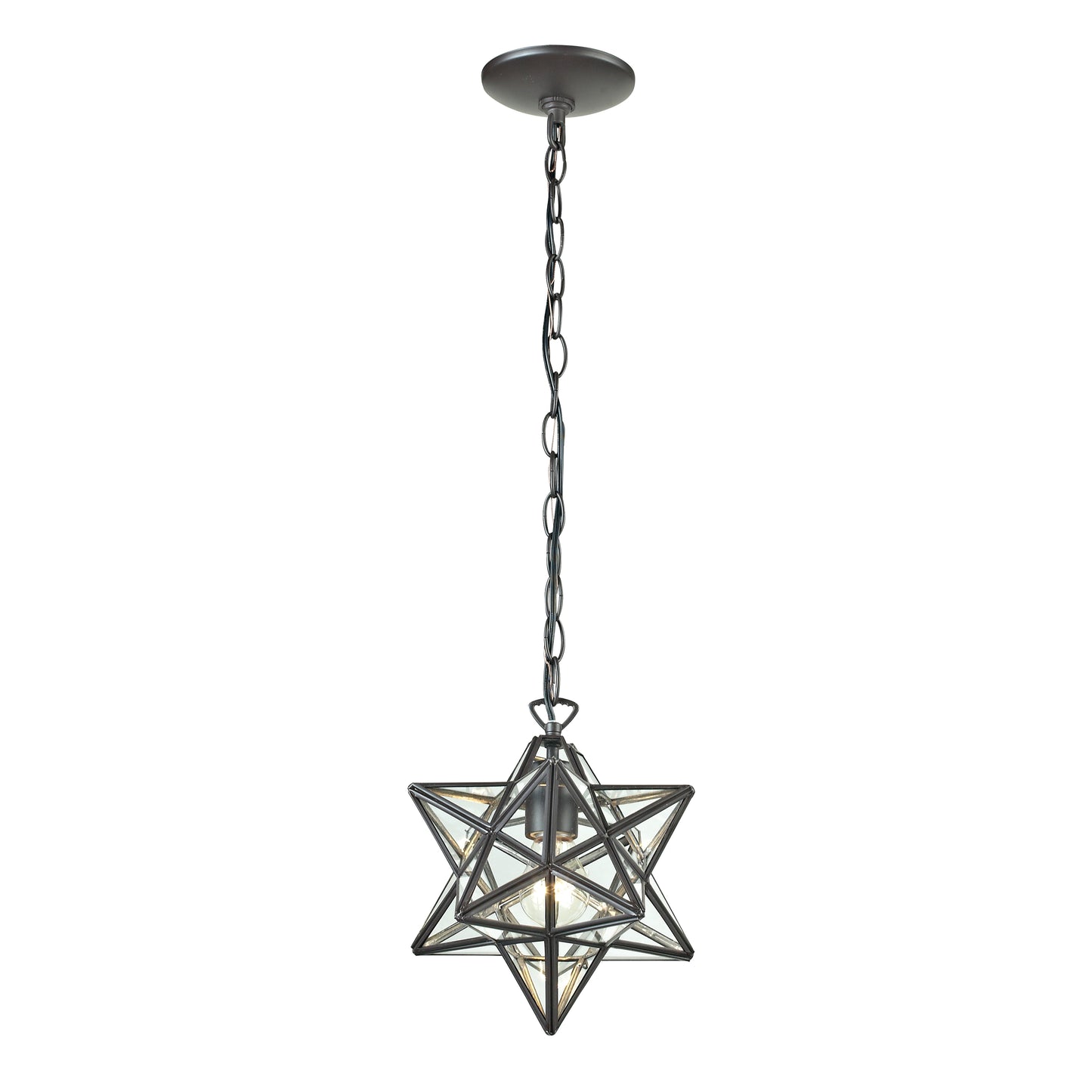 MARKETPLACE 145-002 Star 12'' Wide 1-Light Mini Pendant - Oil Rubbed Bronze