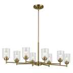 KICHLER 44035NBR Winslow 14.75" 8-Light Chandelier With Clear Seeded Glass In Natural Brass