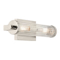 KICHLER 45648PN Azores 16" 2-Light Wall Sconce With Clear Fluted Glass In Polished Nickel