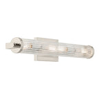 KICHLER 45649PN Azores 25" 4-Light Linear Vanity With Clear Fluted Glass In Polished Nickel