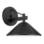 KICHLER 49060BK Ripley 10" 1-Light Outdoor Wall Light In Black