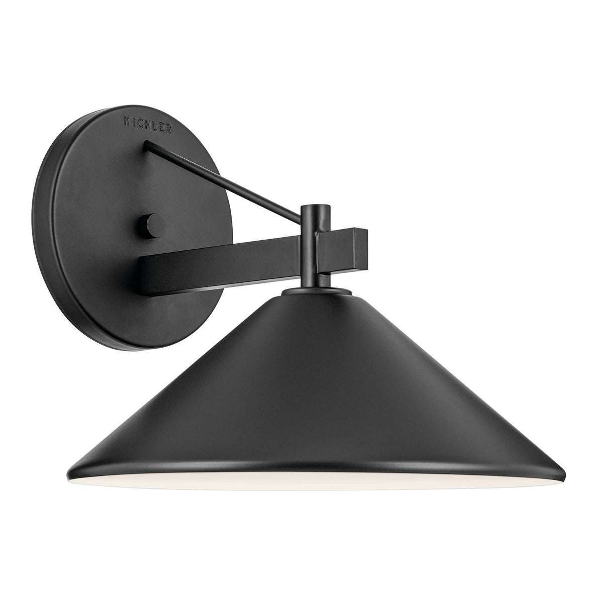 KICHLER 49061BK Ripley 12" 1-Light Outdoor Wall Light In Black