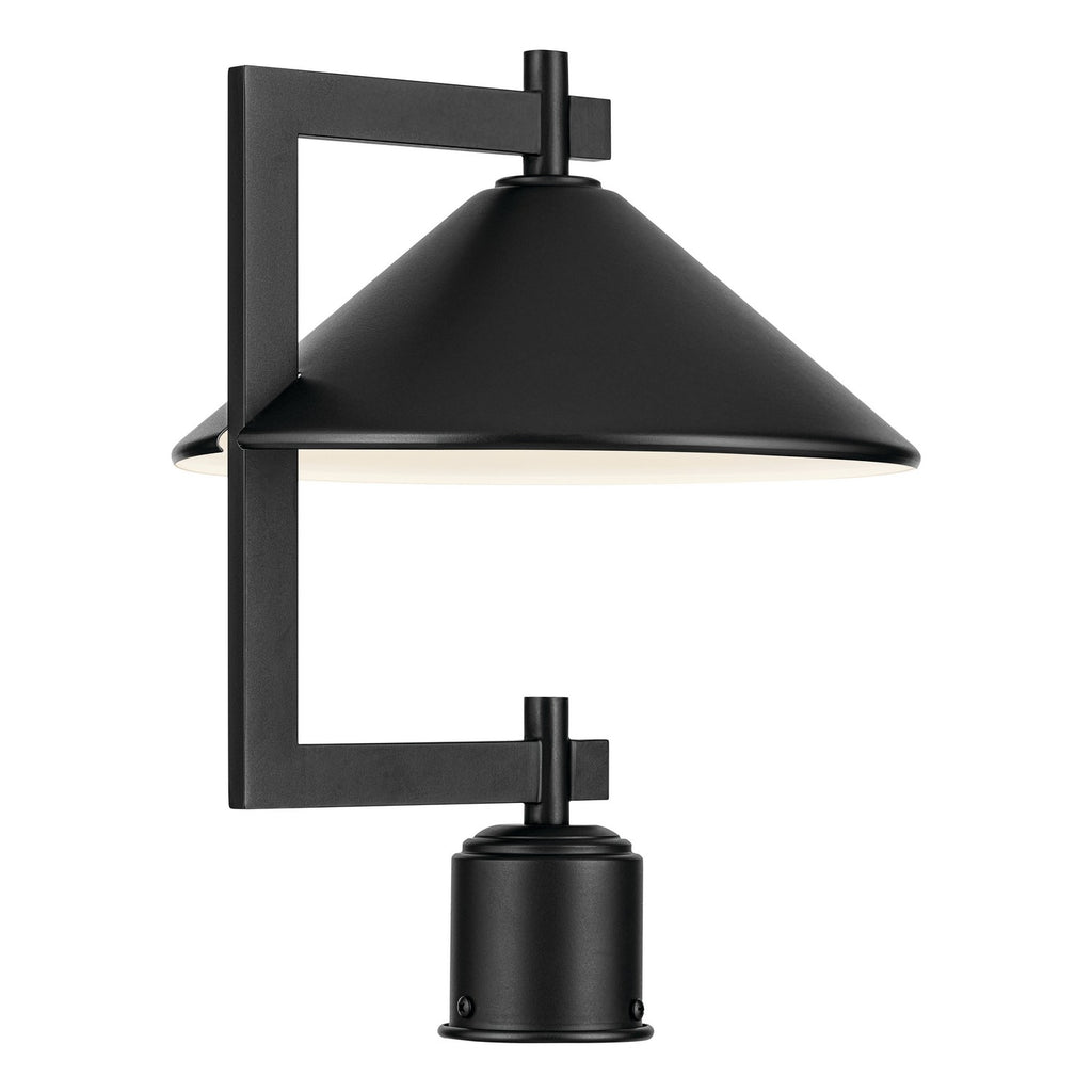 KICHLER 49063BK Ripley 16" 1-Light Outdoor Post Light In Black
