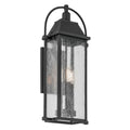 KICHLER 49715BKT Harbor Row 23.25" 3-Light Outdoor Wall Light With Clear Seeded Glass In Textured Black