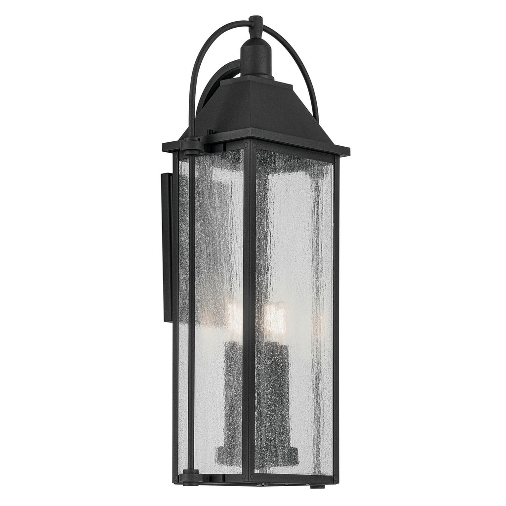 KICHLER 49716BKT Harbor Row 28.75" 4-Light Outdoor Wall Light With Clear Seeded Glass In Textured Black