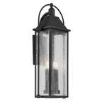 KICHLER 49716BKT Harbor Row 28.75" 4-Light Outdoor Wall Light With Clear Seeded Glass In Textured Black
