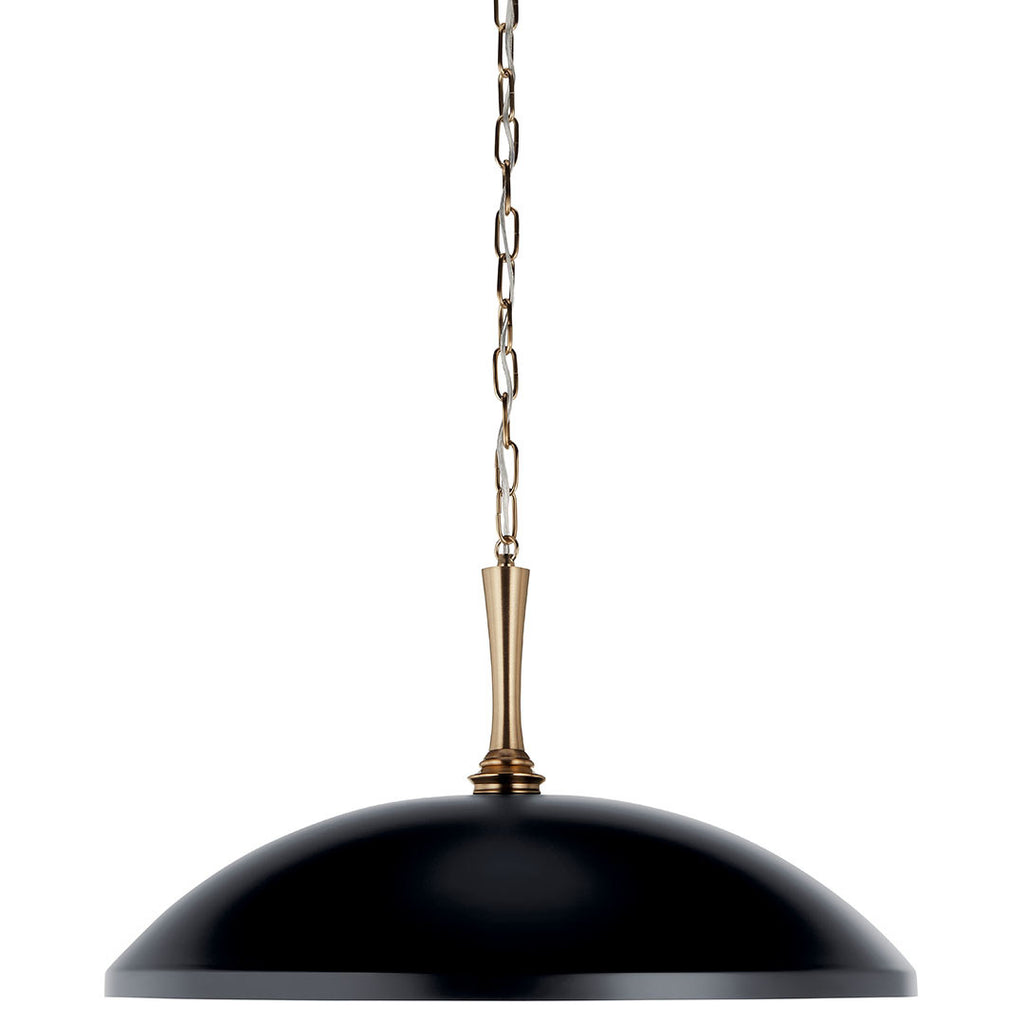 KICHLER 52637BK Delarosa 24 Inch 1 Light Pendant In Black And Champagne Bronze