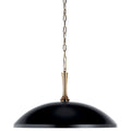 KICHLER 52637BK Delarosa 24 Inch 1 Light Pendant In Black And Champagne Bronze