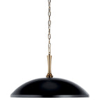 KICHLER 52637BK Delarosa 24 Inch 1 Light Pendant In Black And Champagne Bronze