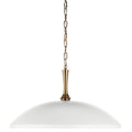 KICHLER 52637WH Delarosa 24 Inch 1 Light Pendant In White And Champagne Bronze