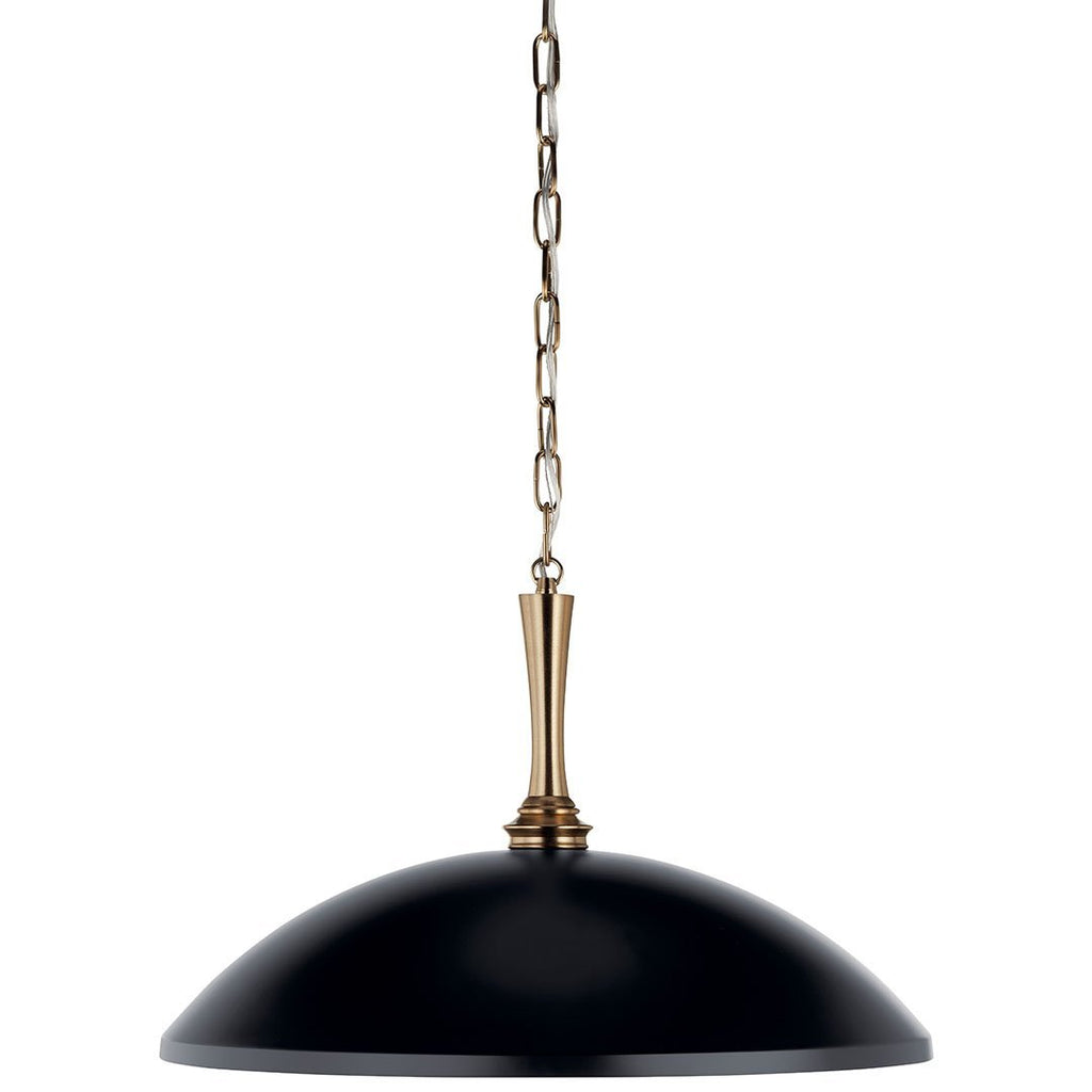 KICHLER 52638BK Delarosa 20 Inch 1 Light Pendant In Black And Champagne Bronze