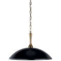 KICHLER 52638BK Delarosa 20 Inch 1 Light Pendant In Black And Champagne Bronze