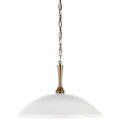 KICHLER 52638WH Delarosa 20 Inch 1 Light Pendant In White And Champagne Bronze