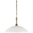 KICHLER 52638WH Delarosa 20 Inch 1 Light Pendant In White And Champagne Bronze